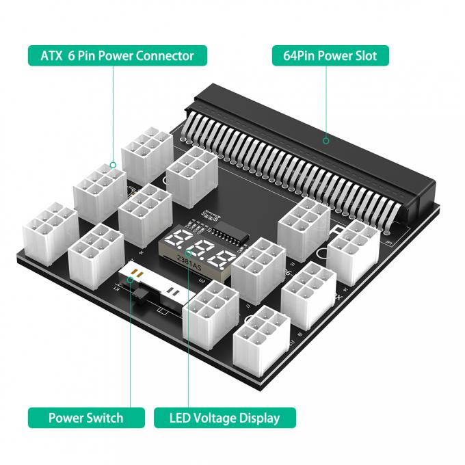 1200W ATX 6Pin Power Adapter for Mining