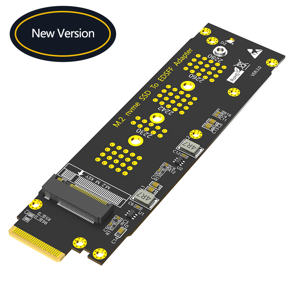 Ruler 1U GEN-Z EDSFF E1.S Interface to NGFF M.2 Key-M M2 NVMe SSD ...