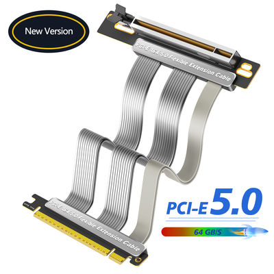 High Speed PCI-E 5.0 X 16 Rise Cable PCIe5 Expansion Cable X16 90 Degree Vertical Installation GPU Expansion Card